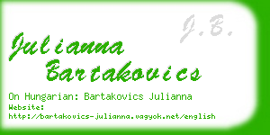 julianna bartakovics business card